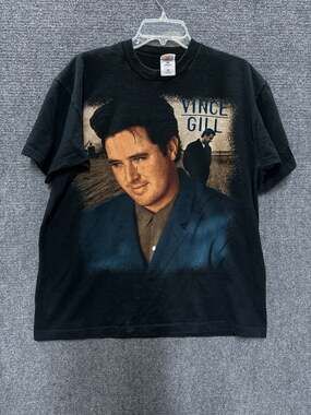 Vintage Fruit of the Loom Vince Gill Country Music Tour T-Shirt Size XL